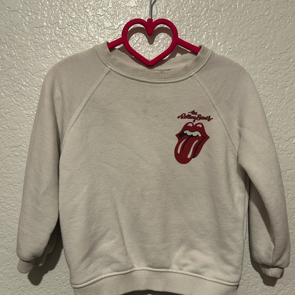 Zara Cream Sweatshirt with Red Graphic